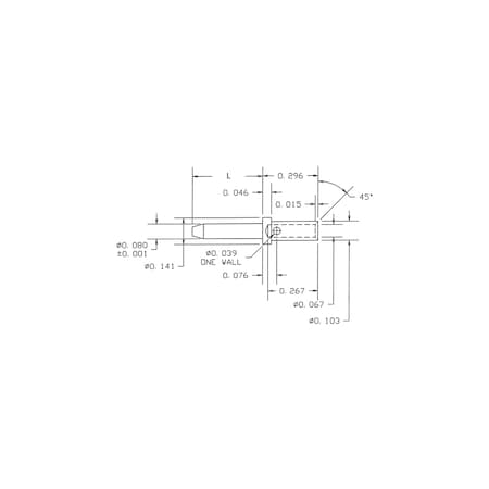 Concord Electronics COMM NON-INS PIN TERMINAL, CRIMP BARREL, 0.79, 10-8501-3-04-100 10-8501-3-04